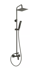 FERRO Zestaw natryskowy VITTO VERDELINE GUN METAL z baterią.